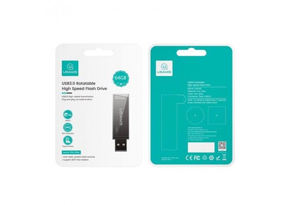 تصویر محصول فلش مموری یوسمز US-ZB195, رنگ: خاکستری, ظرفیت ذخیره سازی: 64 تصویر شماره 4 , - فروشگاه فون پارتس