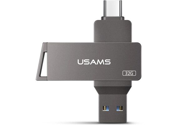تصویر محصول فلش مموری یوسمز US-ZB198, رنگ: خاکستری, ظرفیت ذخیره سازی: 32  - فروشگاه فون پارتس