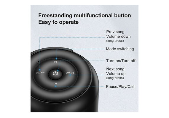 تصویر محصول اسپیکر مینی بلوتوث جوی روم مدل JR-ML01, رنگ: مشکی تصویر شماره 2 , - فروشگاه فون پارتس