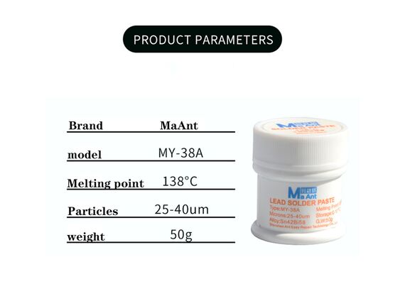 تصویر محصول خمیر قلع های ماانت, دمای ذوب: 138° تصویر شماره 2 , - فروشگاه فون پارتس