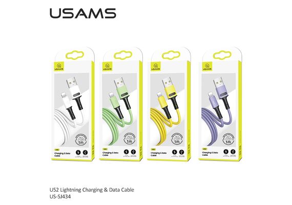 کابل شارژ یوسمز مدل U52, نوع سوکت: میکرو یو اس بی, رنگ: سفید, 4 image