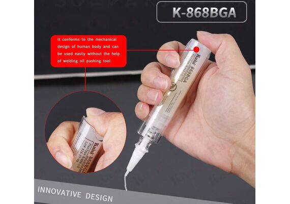 تصویر محصول خمیر فلاکس سرنگی کایزی مدل 868LO حجم 10 سی سی تصویر شماره 5 , - فروشگاه فون پارتس