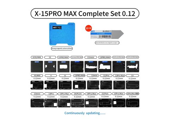 مجموعه شابلون مگنتی MaAnt مخصوص طبقات اپل از X الی 15Pro Max