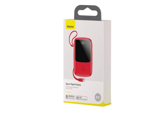 تصویر محصول پاوربانک باسئوس مدل PPQD سری Qpow نمایشگر دیجیتال, رنگ: قرمز تصویر شماره 4 , - فروشگاه فون پارتس