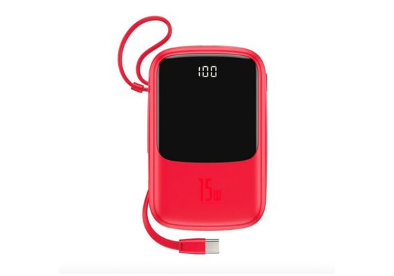 تصویر محصول پاوربانک باسئوس مدل PPQD سری Qpow نمایشگر دیجیتال, رنگ: قرمز تصویر شماره 3 , - فروشگاه فون پارتس