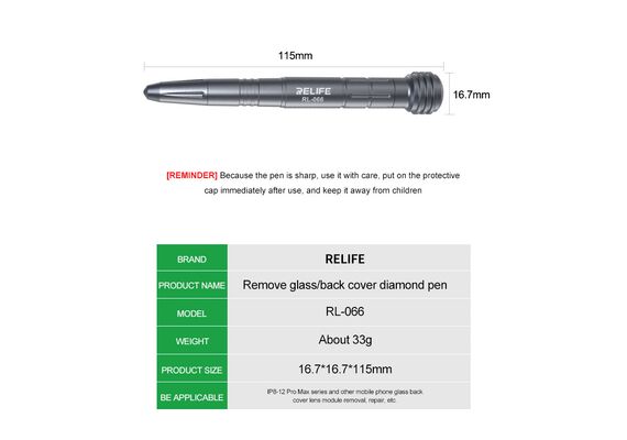تصویر محصول ابزار شکستن قاب و لنز ریلایف مدل RL-066 تصویر شماره 3 , - فروشگاه فون پارتس