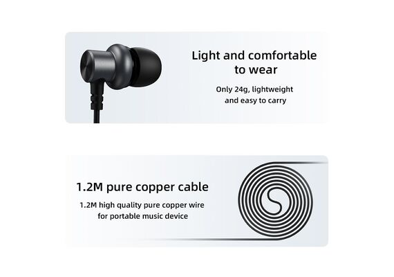 تصویر محصول هندزفری سیم دار جویروم مدل JR-EL115, رنگ: مشکی تصویر شماره 4 , - فروشگاه فون پارتس
