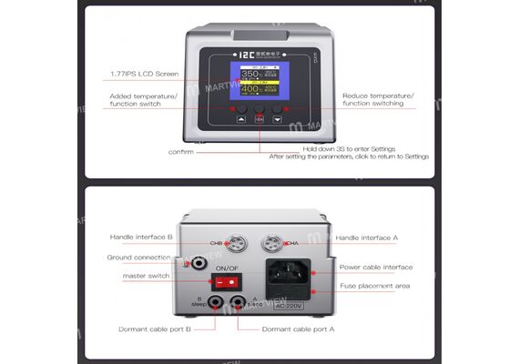 تصویر محصول هویه دوقلوی i2C مدل 1SCN, نوع دسته هویه: سی 210 و سی 210, رنگ: نقره ای  - فروشگاه فون پارتس
