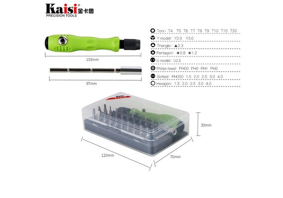 تصویر محصول پکیج پیچ گوشتی کایزی مدل K-T9020 تصویر شماره 4 , - فروشگاه فون پارتس