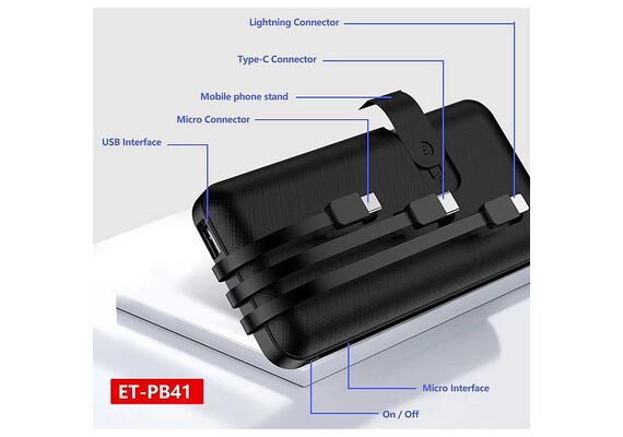 تصویر محصول شارژ همراه ارلدام مدل ET-PB41 تصویر شماره 4 , - فروشگاه فون پارتس