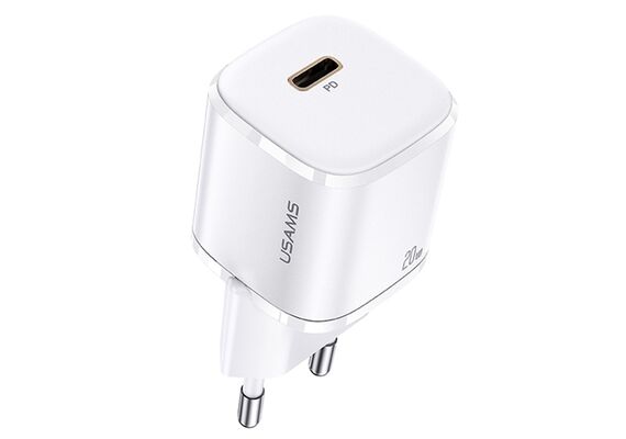 تصویر محصول شارژر برقی یوسمز 20 وات مدل T36, رنگ: سفید  - فروشگاه فون پارتس